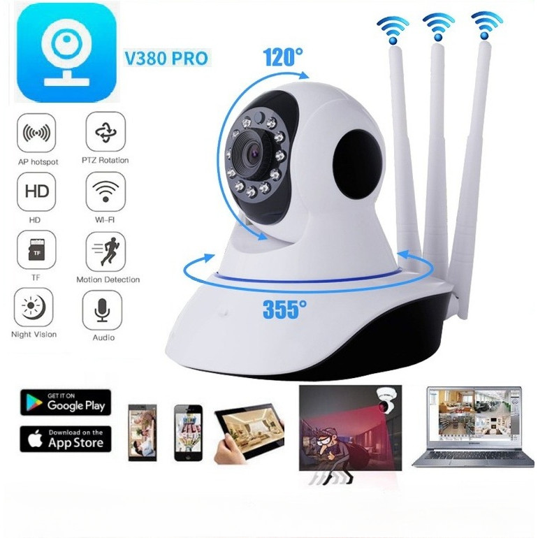 V380 PRO IP CCTV Camera 1080P Home Wifi CCTV Security Camera Two Way ...