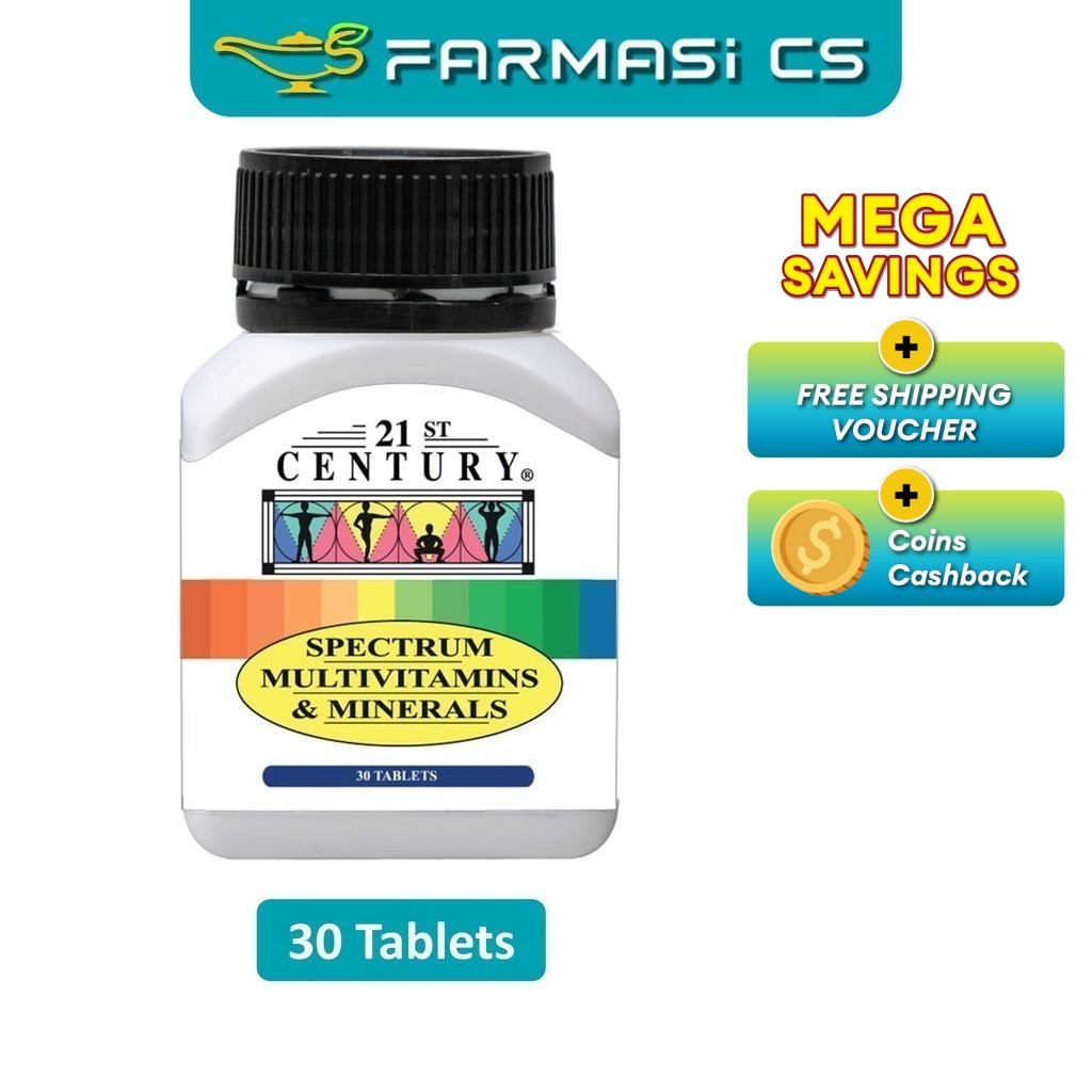 PROMO 21st Century Spectrum Multivitamins & Minerals 30 Tablets EXP:03/ ...
