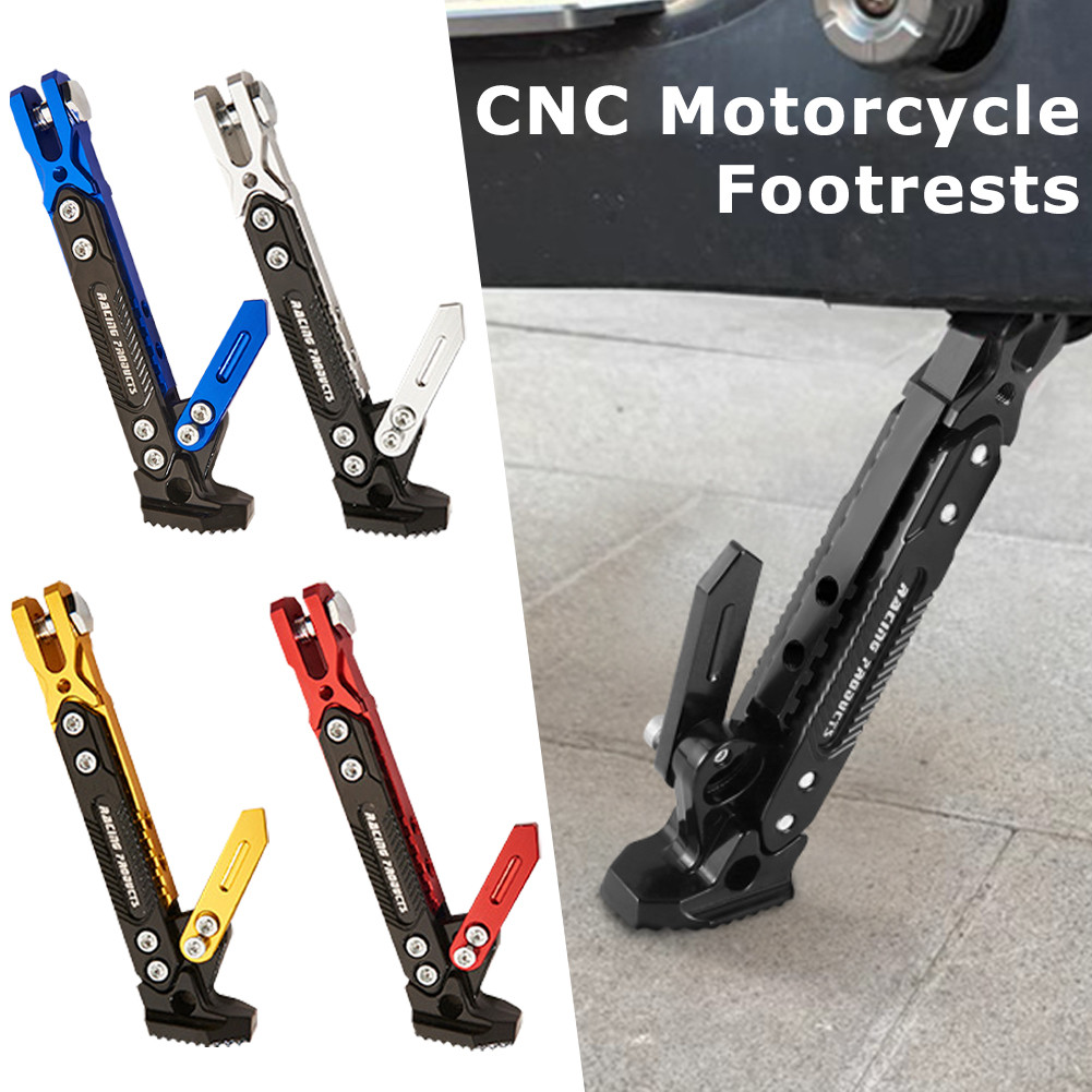 Adjustable Motorcycle Kickstand CNC Aluminum Alloy Non-slip Height ...