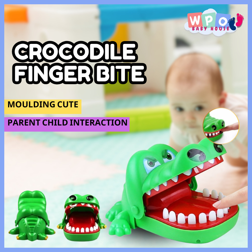 BIG SIZE Crocodile Finger Biting Toy Tooth Extraction Game Hand Biting ...