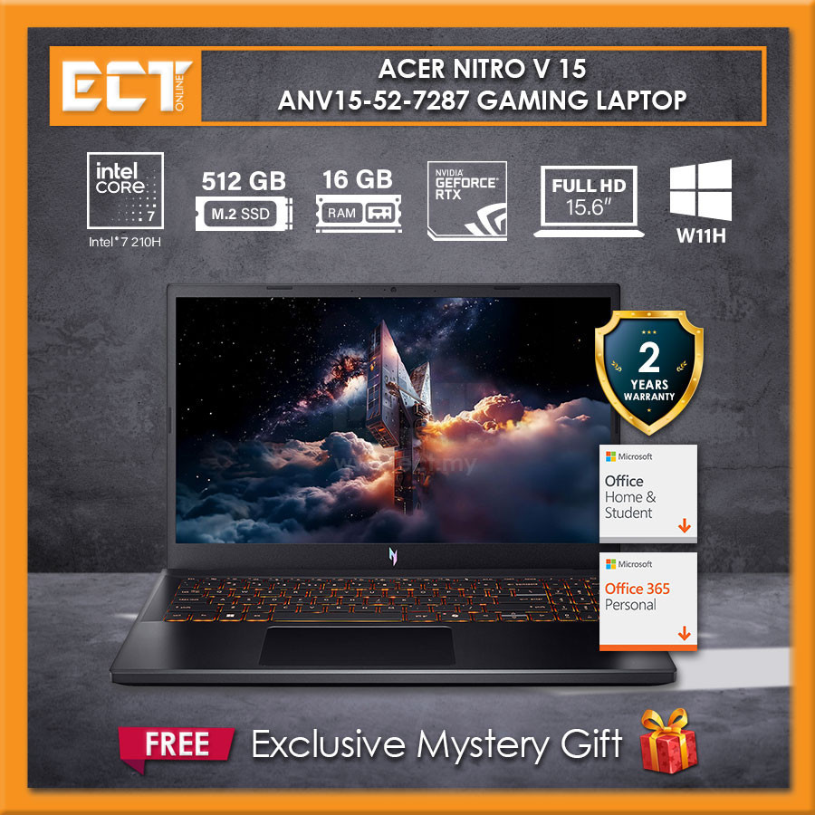Acer Nitro V 15 ANV15-52-7287 Gaming Laptop (C7-240H 5.20GHz,512GB SSD ...