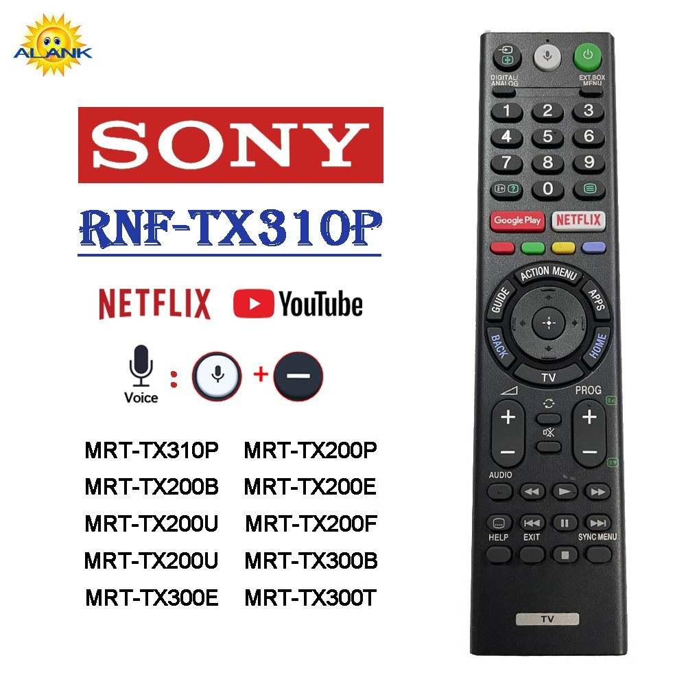 ALANK [Genuine] Voice Remote Control FOR SONY Smart TV Remote Control ...