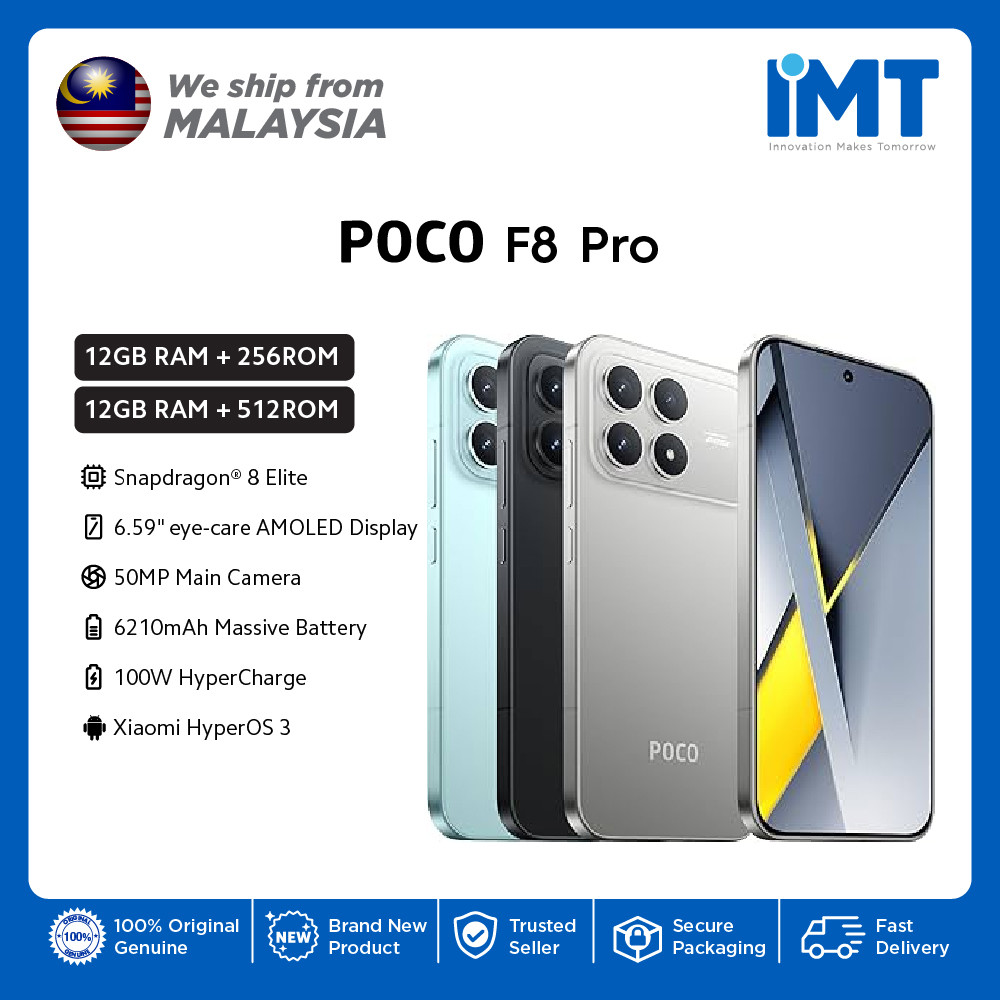 Poco F8 Pro 5G Smartphone | Qualcomm Snapdragon 8 Elite | 6.59