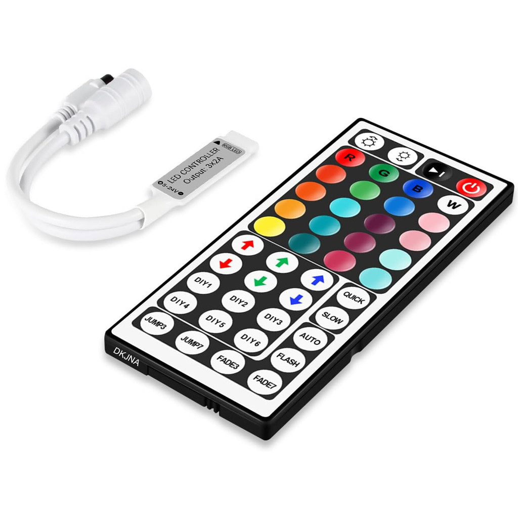 IR Remote 44 Key Controller Receiver RGB LED Wireless Strip 5050 3528 ...