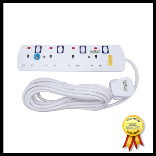 SIRIM Approved 4 Gang Sockets Trailing Socket with 5 Meter Wire Wayar ...