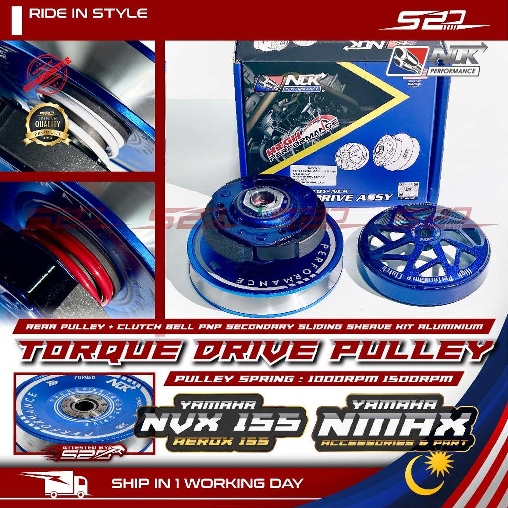 Torque Drive Pulley NLK PERFORMANCE NVX V1 V2 NMAX 155 AEROX PNP ...