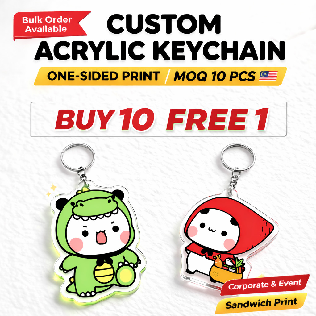 ( BUY 10 free 1 ) Custom Color Acrylic Keychain (one sided Buatan ...
