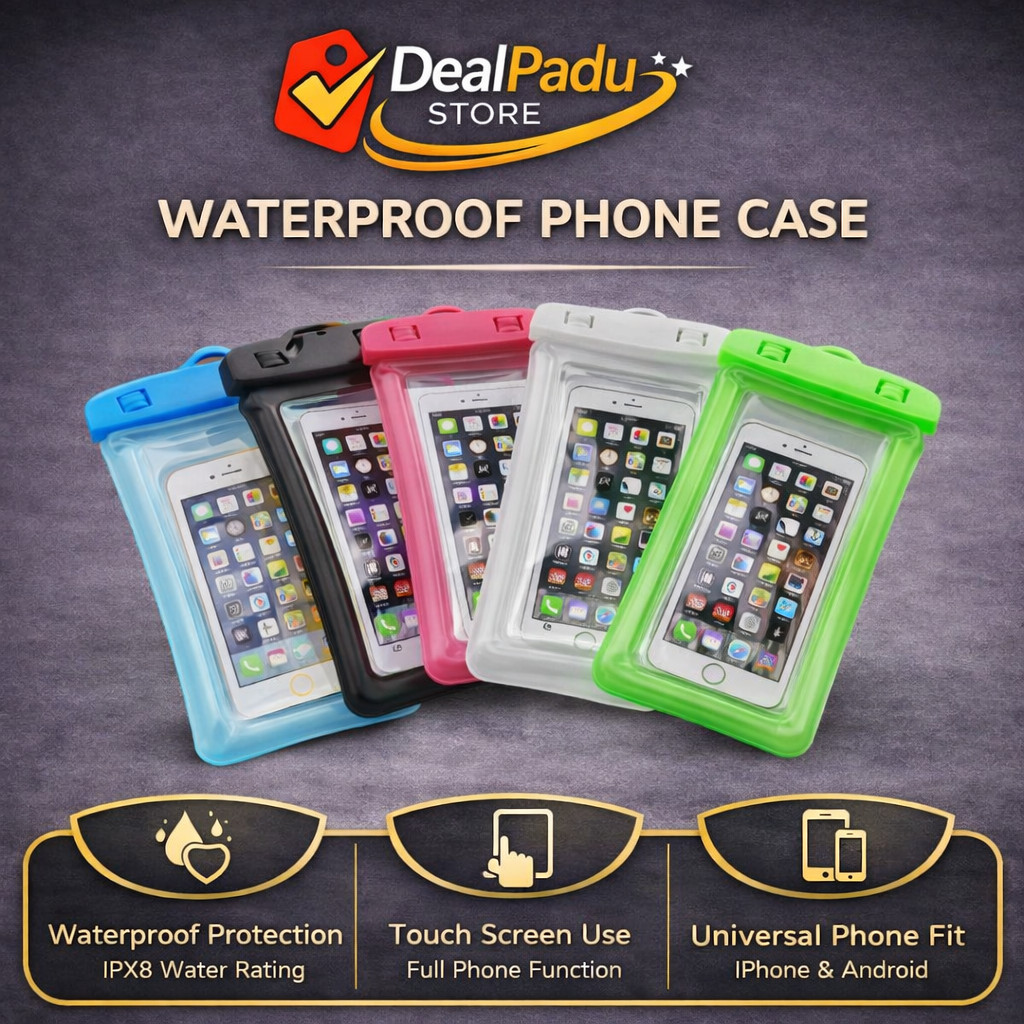 DealPadu Waterproof Phone Pouch Float Luminous Dry Bag Swimming Beach ...