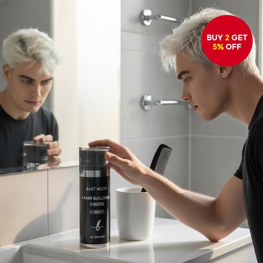 Vitamin-Rich Black Hair Fibers Powder – Instantly Conceals Thinning ...
