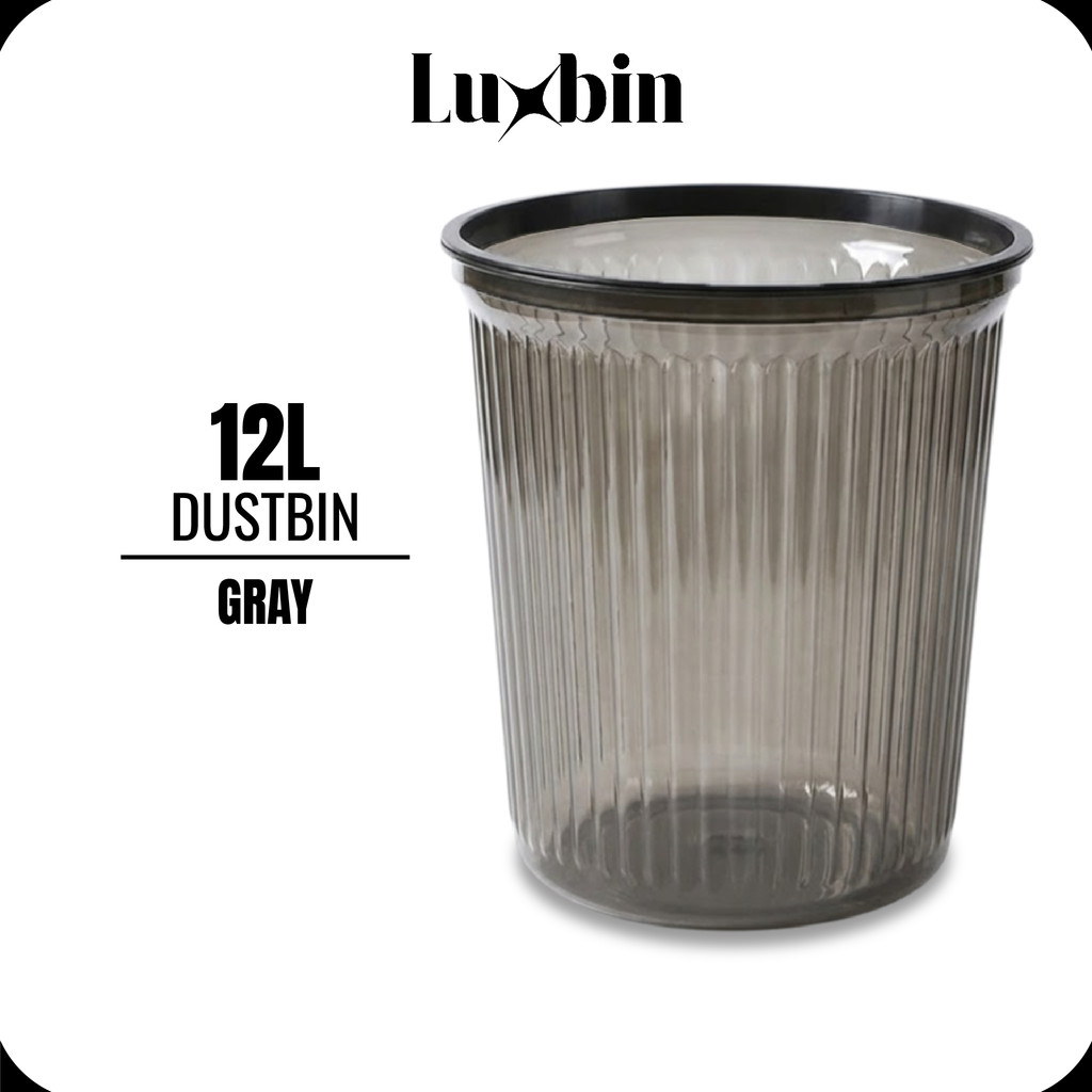 Transparent Dustbin Tong Sampah Rubbish Bin Basket Without Cover Large ...