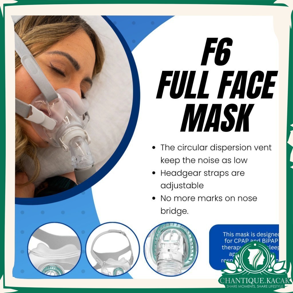 CK F6 CPAP BiPAP Topeng Muka Tidur Snoring Solution Sleep Apnea Machine ...