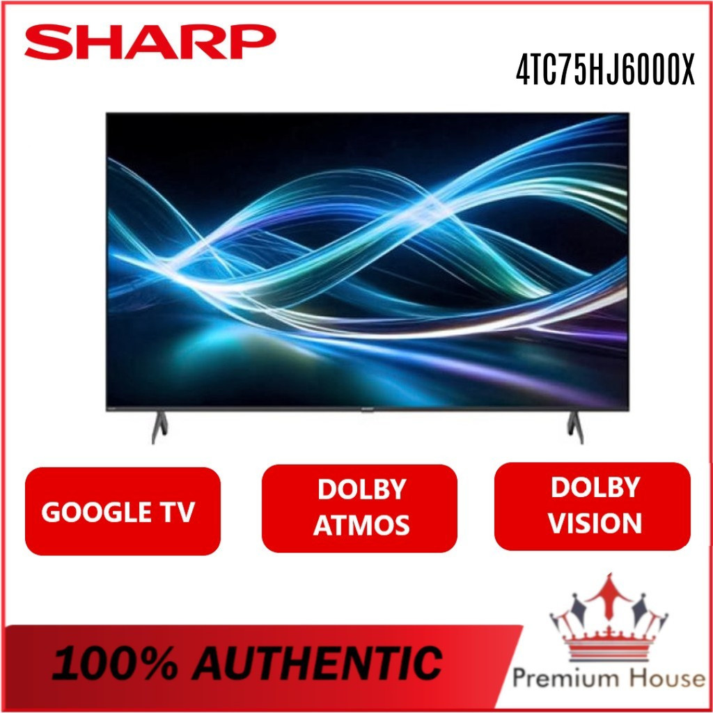 SHARP 75 Inch 4K UHD Google LED TV 4TC75HJ6000X | Shopee Malaysia
