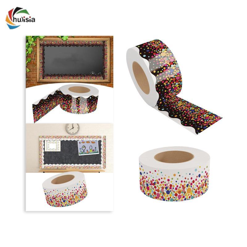 [chulisia] Bulletin Board Borders Rolled Edge Confetti Border Decorate ...