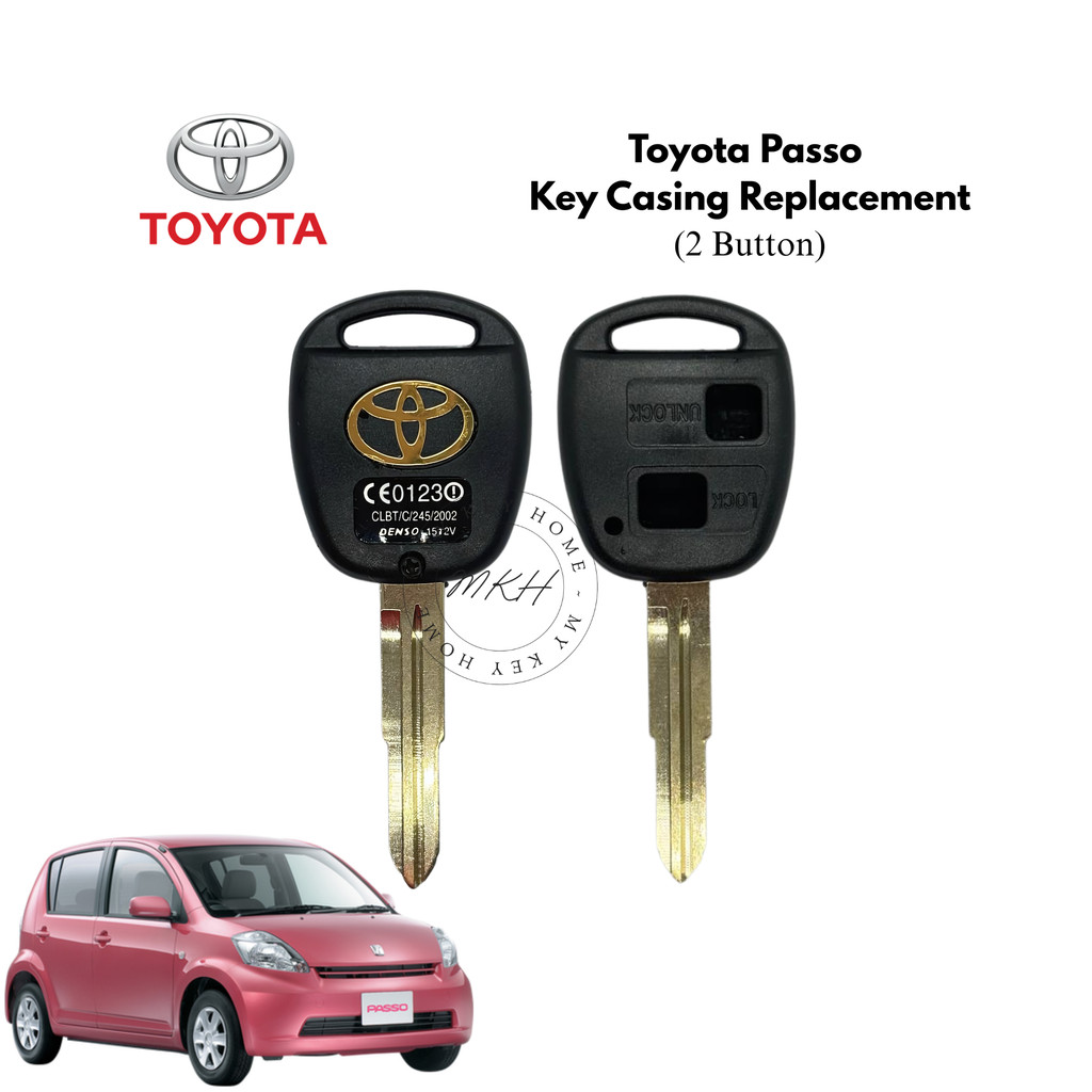 Toyota Passo Key Shell Casing Replacement 2 Button | Shopee Malaysia