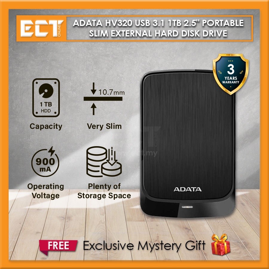 ADATA HV320 USB 3.1 1TB 2.5