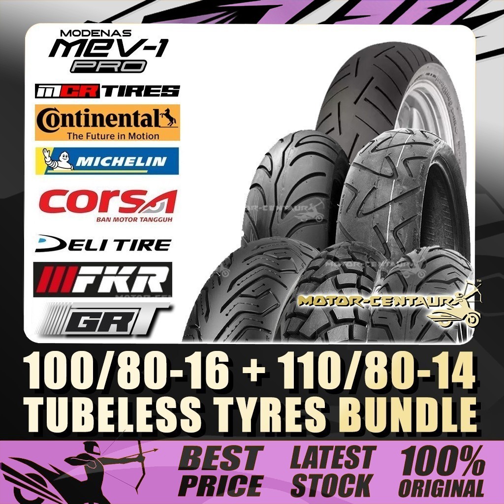 TAYAR MCR,FKR,CONTINENTAL,GRT,MICHELIN,CORSA,DELI,SWALLOW TUBELESS TYRE ...