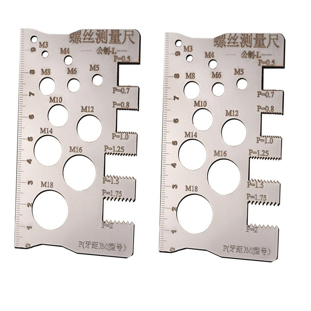 【GTTR】Screw Thread Pitch Gauge Ruler Measuring Tool Bolt Nut Metric ...