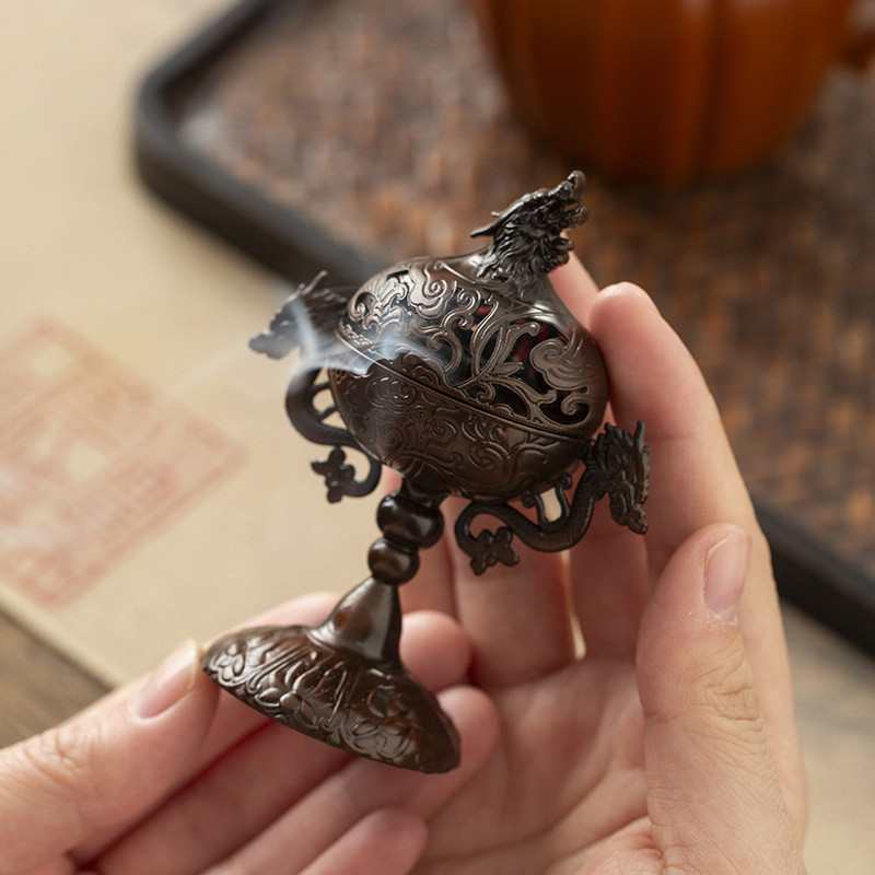 Retro incense burner Nine Heavens Dragon Ming arom 复古香炉九霄龙