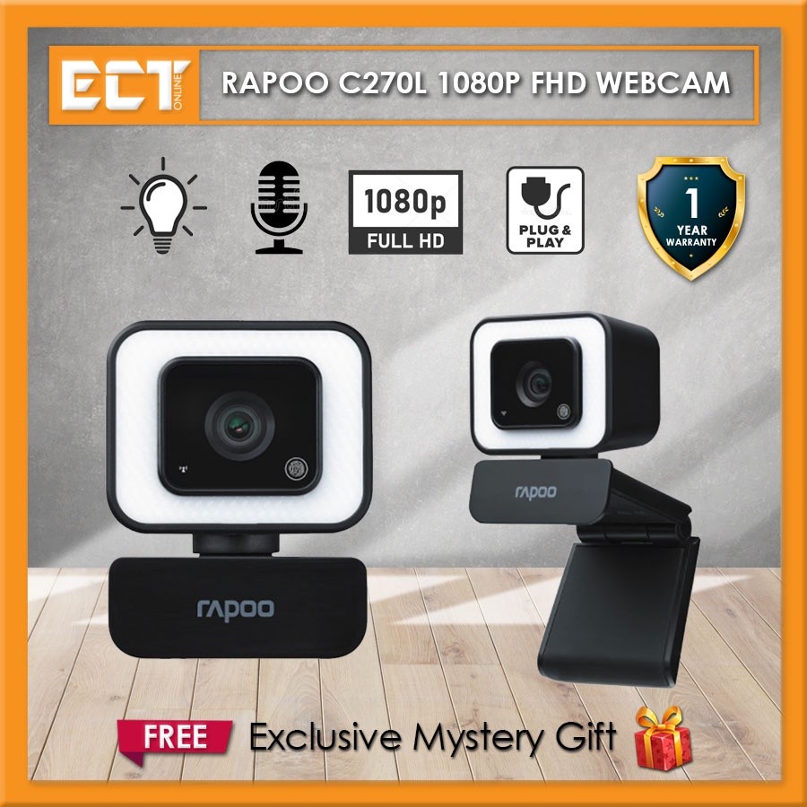 Rapoo C270L 1080P FHD Webcam with Omni Directional Microphone and ...