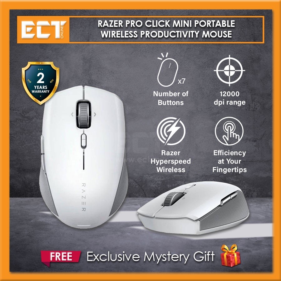 Razer Pro Click Mini Portable Wireless Productivity Mouse (RZ01 ...