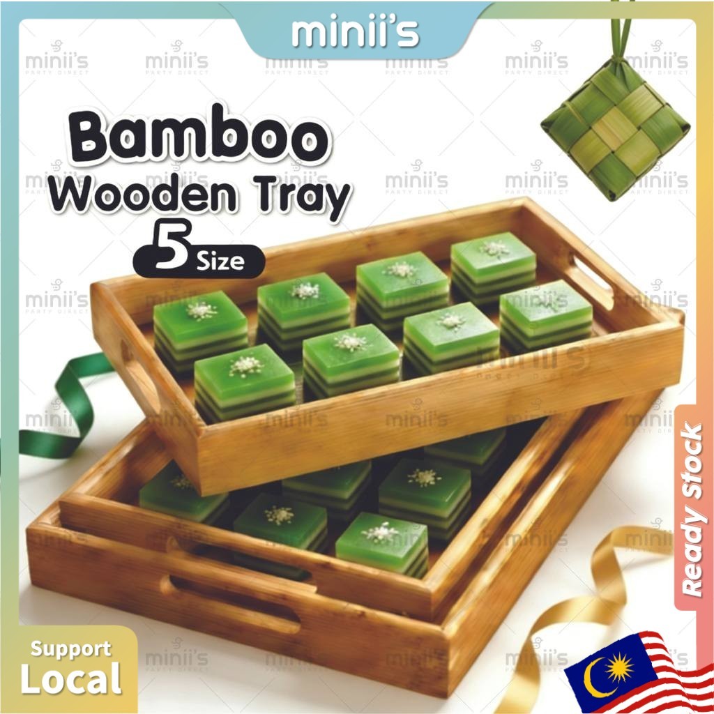 RAYA Miniis Dulang Kayu Wood Bamboo Trays wooden tray with handles ...