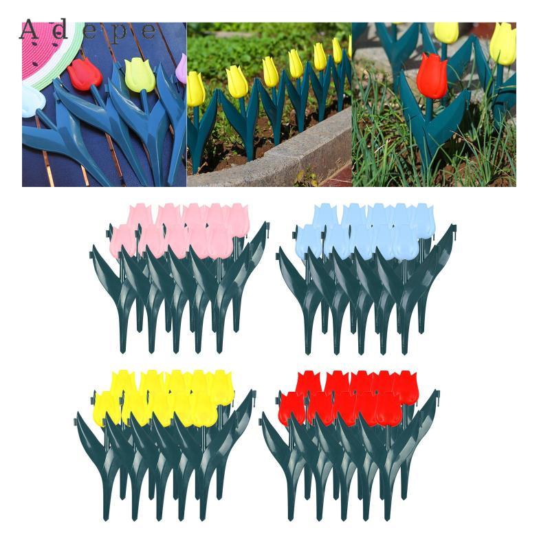 [Adepe] 10x Tulip Garden Edging Decorative Fence Realistic Garden ...