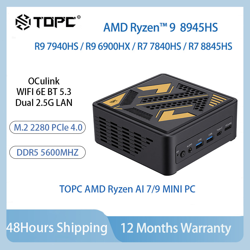TOPC OCulink AMD R7 7940HS 8845HS Mini PC 8-core 16-thread DDR5 5600Mhz ...