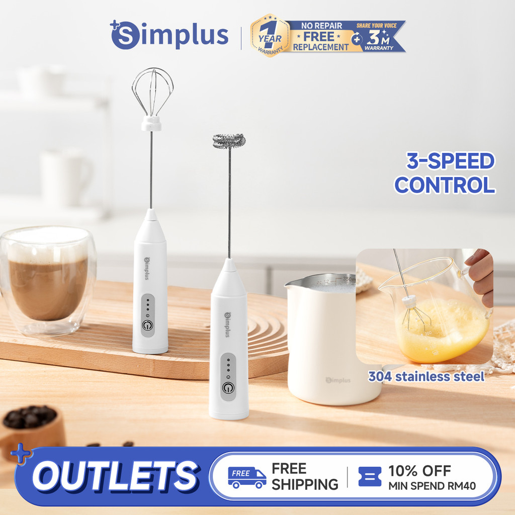 【NEW】Simplus Electric Milk Frother & Egg Whisk - Long-Lasting Battery ...
