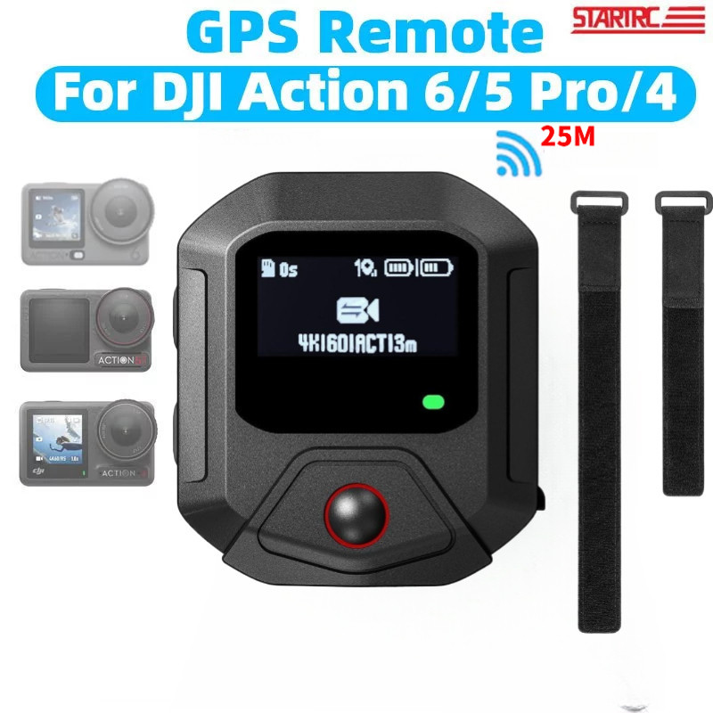 GPS Bluetooth remote control for DJI Action 6, Action 5 Pro, Action 4 ...
