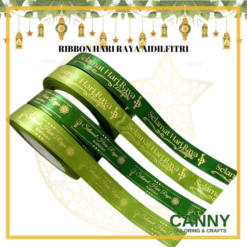 20METER REBEN HARI RAYA /RIBBON HARI RAYA AIDILFITRI / SATIN RIBBON ...