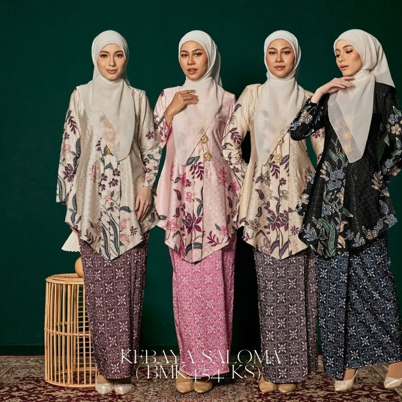 Color Blast Baju Kebaya Saloma Batik Mia | Sutera Dobby Plus Size ...