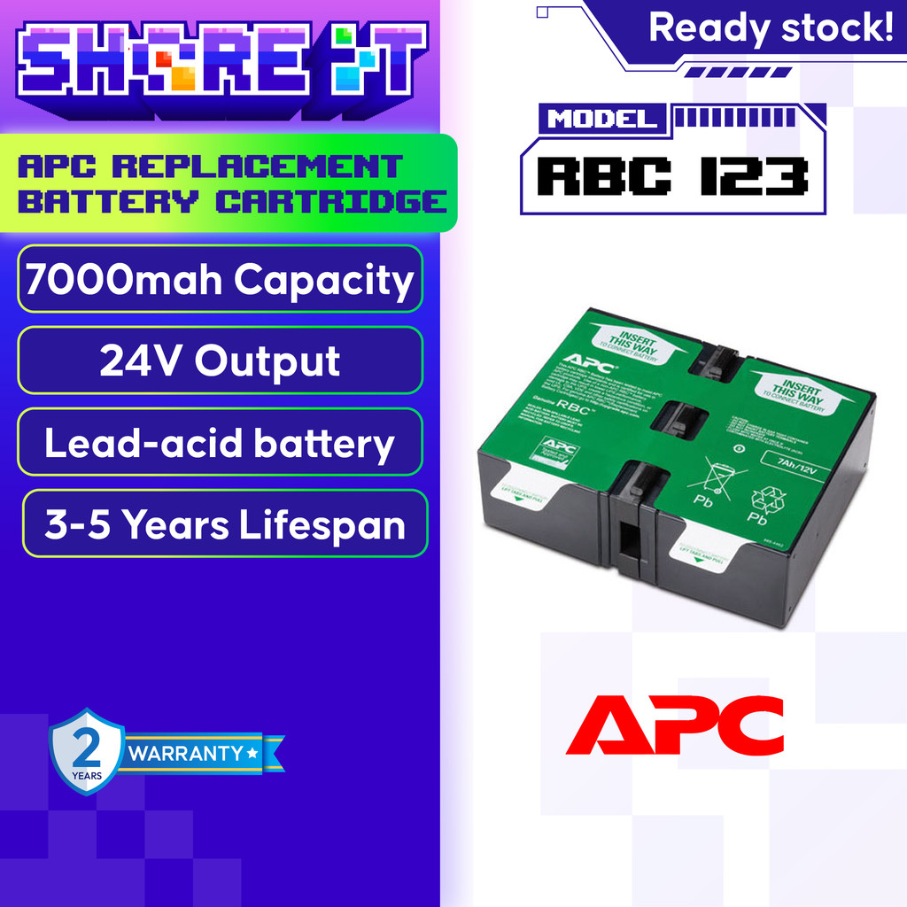 APC RBC123 Replacement Battery Cartridge for Smart UPS Line Interactive ...