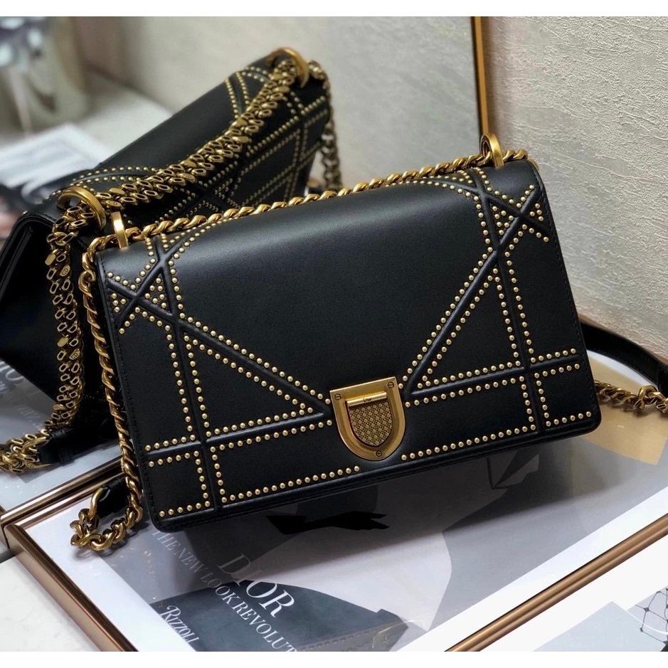 DIOR 20 New Style ama Shield Rivet Series Chain Bag Flap Bag Shoulder ...