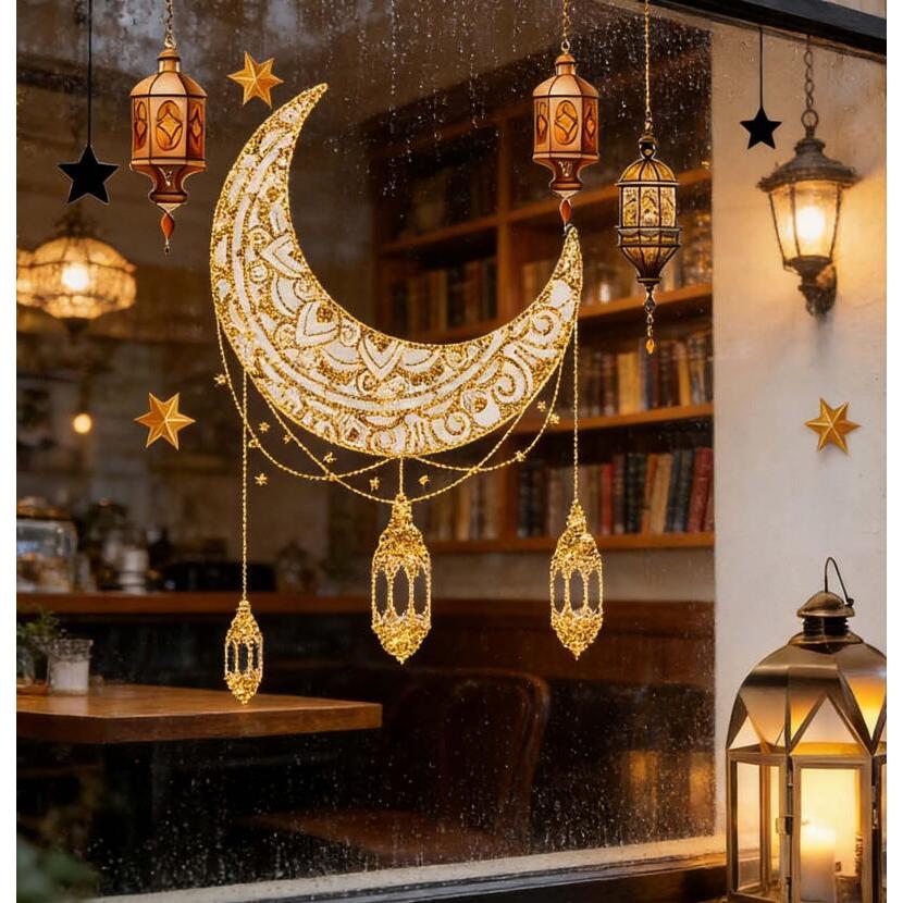 2026 Ramadan Wall Window Sticker Hari Raya Creative Living Room Sofa ...
