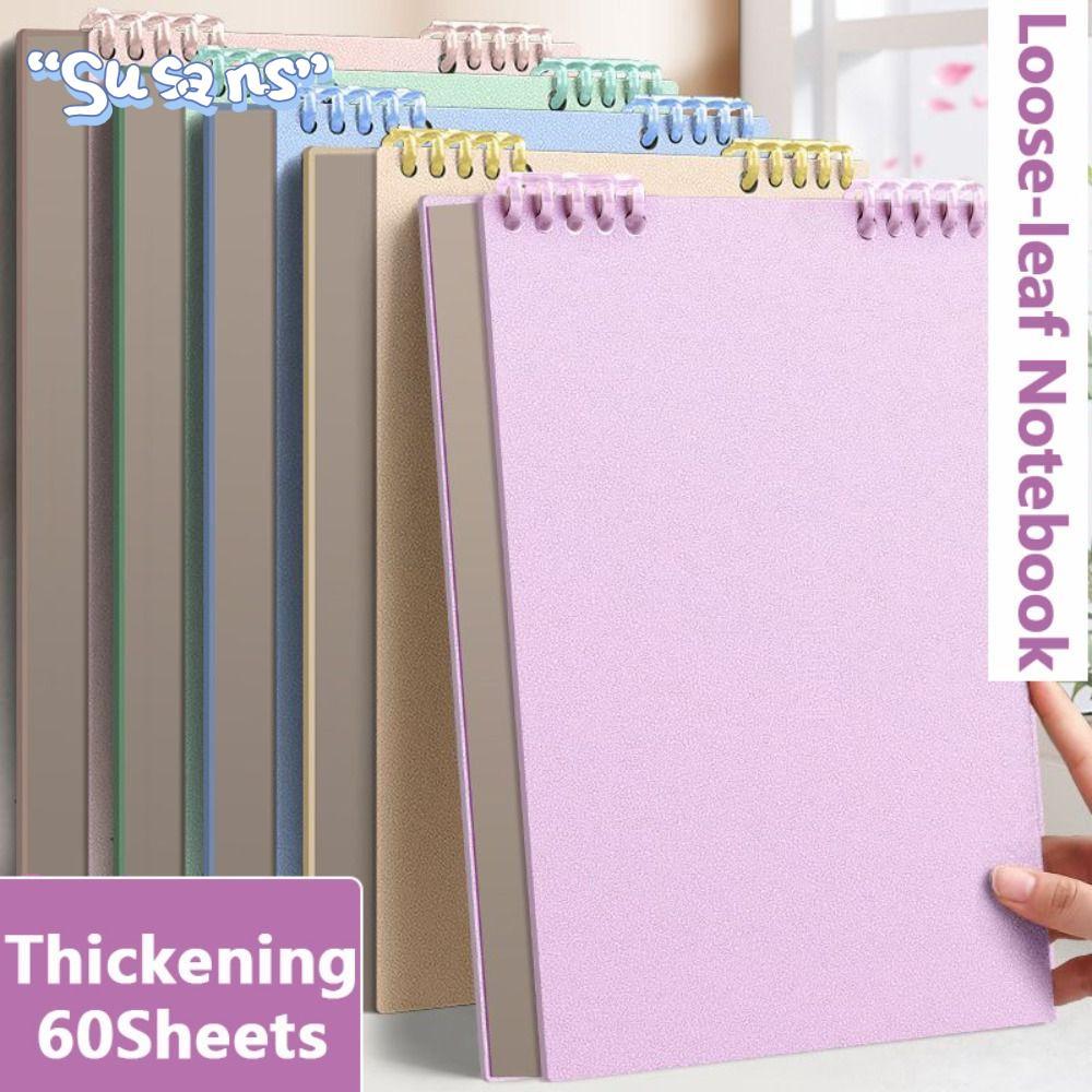 SUSANS 60Sheets/Book Notepad, A5 Color Loose-leaf Notebook, Thickened ...