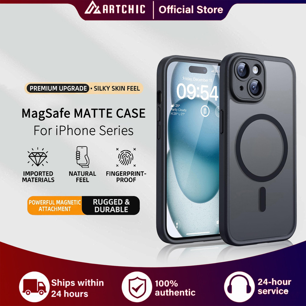 Magnetic Camera Protection Phone Case For iPhone 16 15 14 13 12 11 Pro Max Matte PC Hard Casing