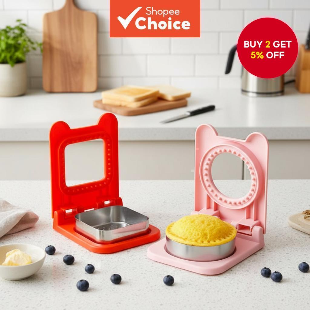 Stainless Steel Flip Sandwich Cutter for Kids, Bread Toast Mold and ...