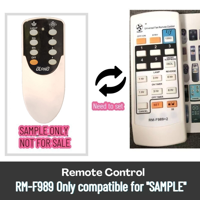 28-5B ALPHA E-LIGHT CEILING FAN REMOTE CONTROL | Shopee Malaysia
