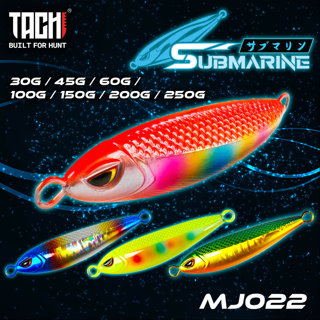 TACHI SUBMARINE MJ022 Jig Lure 30g 40g 60g 80g 100g–250g Metal Slow Jig ...