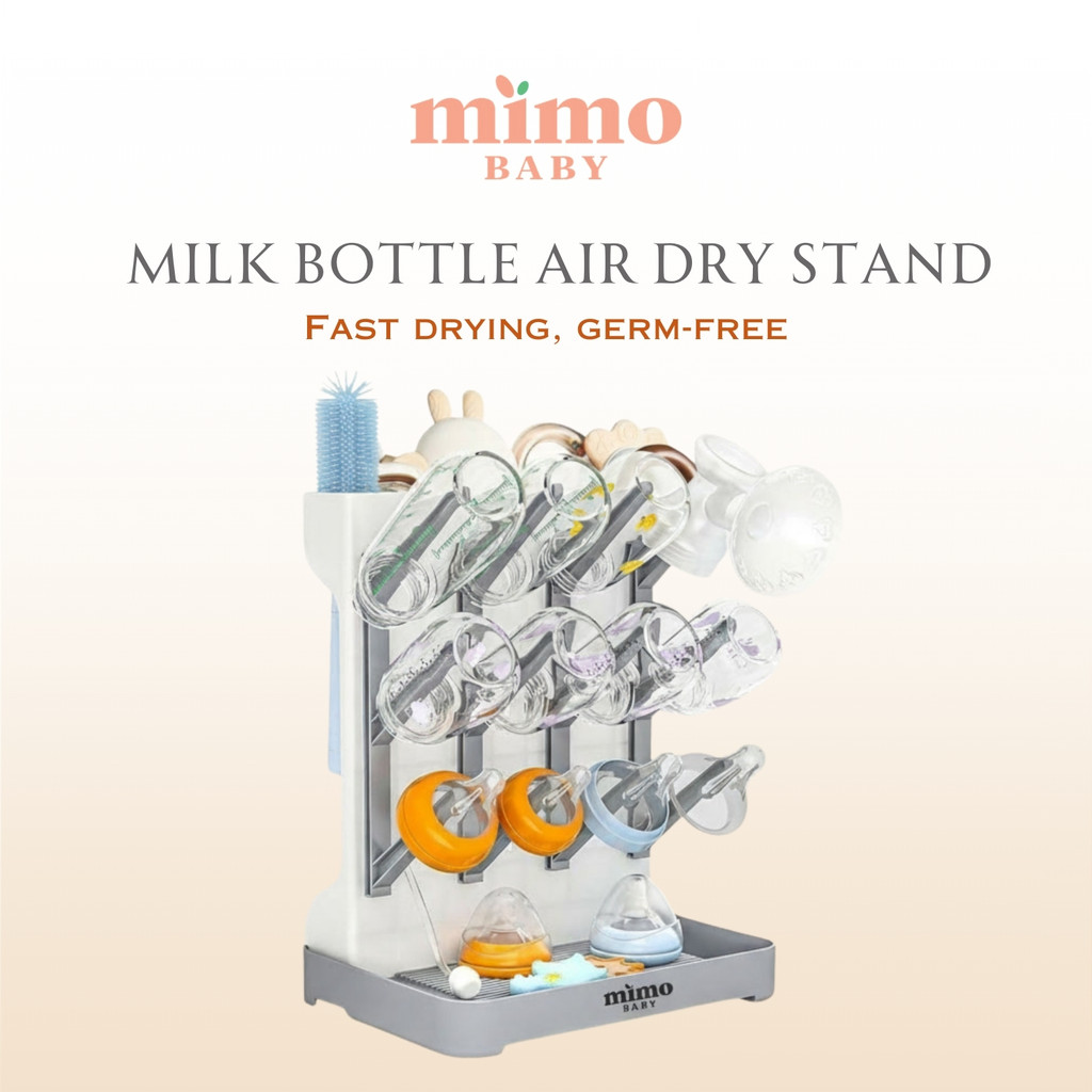 Rak Pengering Botol Susu Bayi | Milk Bottle Air Dry Stand | Large ...