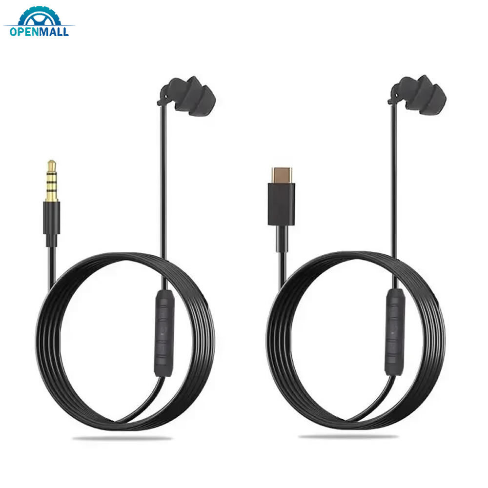 3.5mm Single Side Earbud Headsets With Mic Type C Connector Wired ...