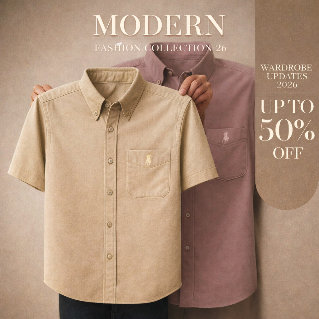 Kemeja lelaki lengan pendek premium cotton slim fit shirt smart casual ...