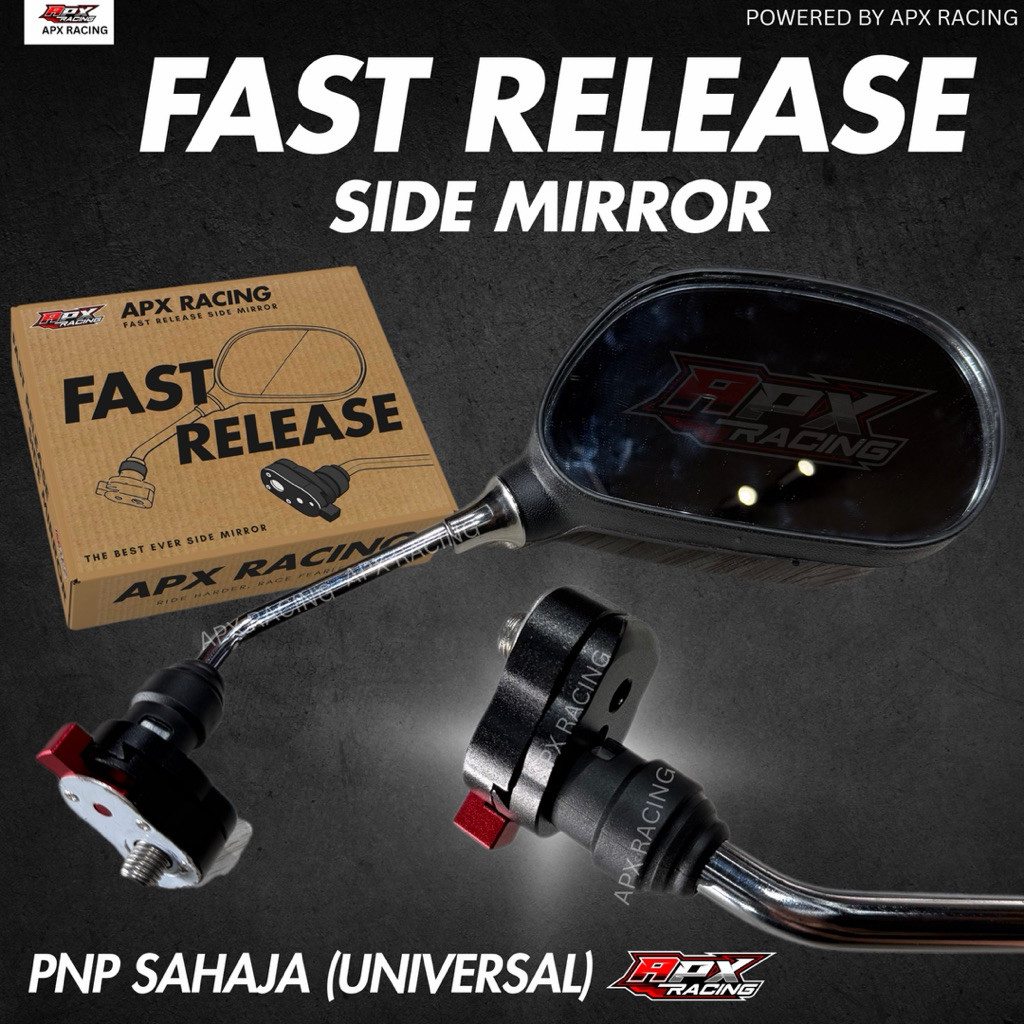 APX RACING FAST RELEASE SIDE MIRROR UNIVERSAL YAMAHA/ APX RACING SIDE ...