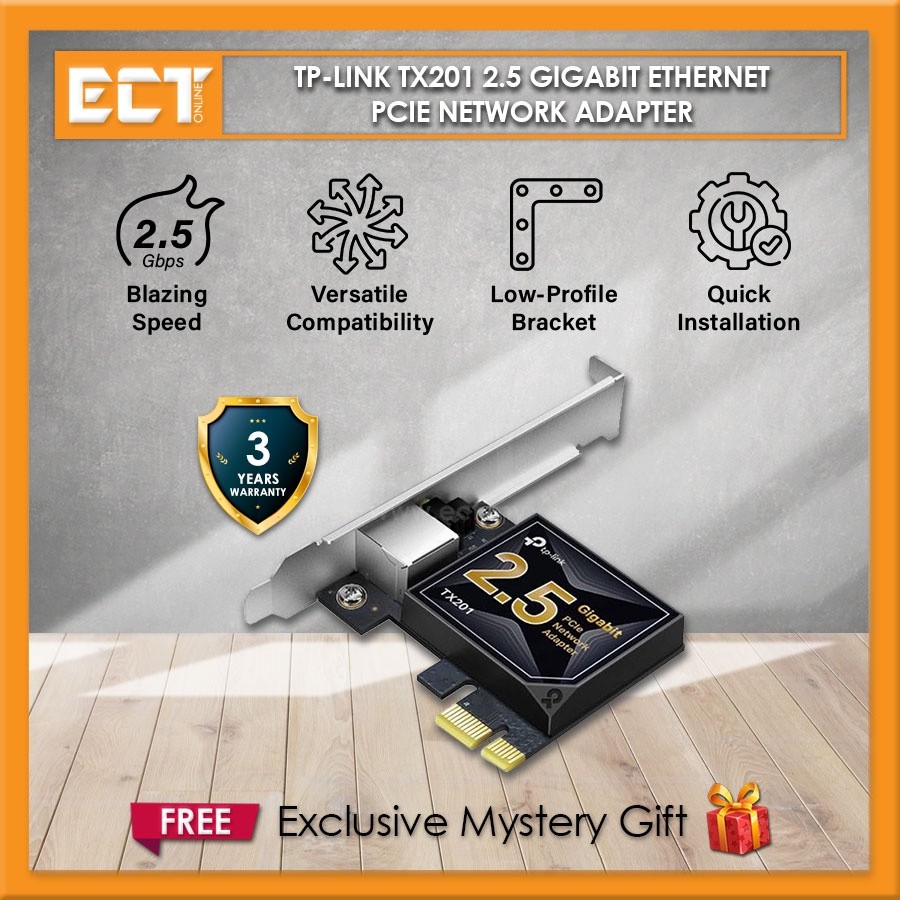 TP-Link TX201 2.5 Gigabit Ethernet PCIe Network Adapter | Shopee Malaysia