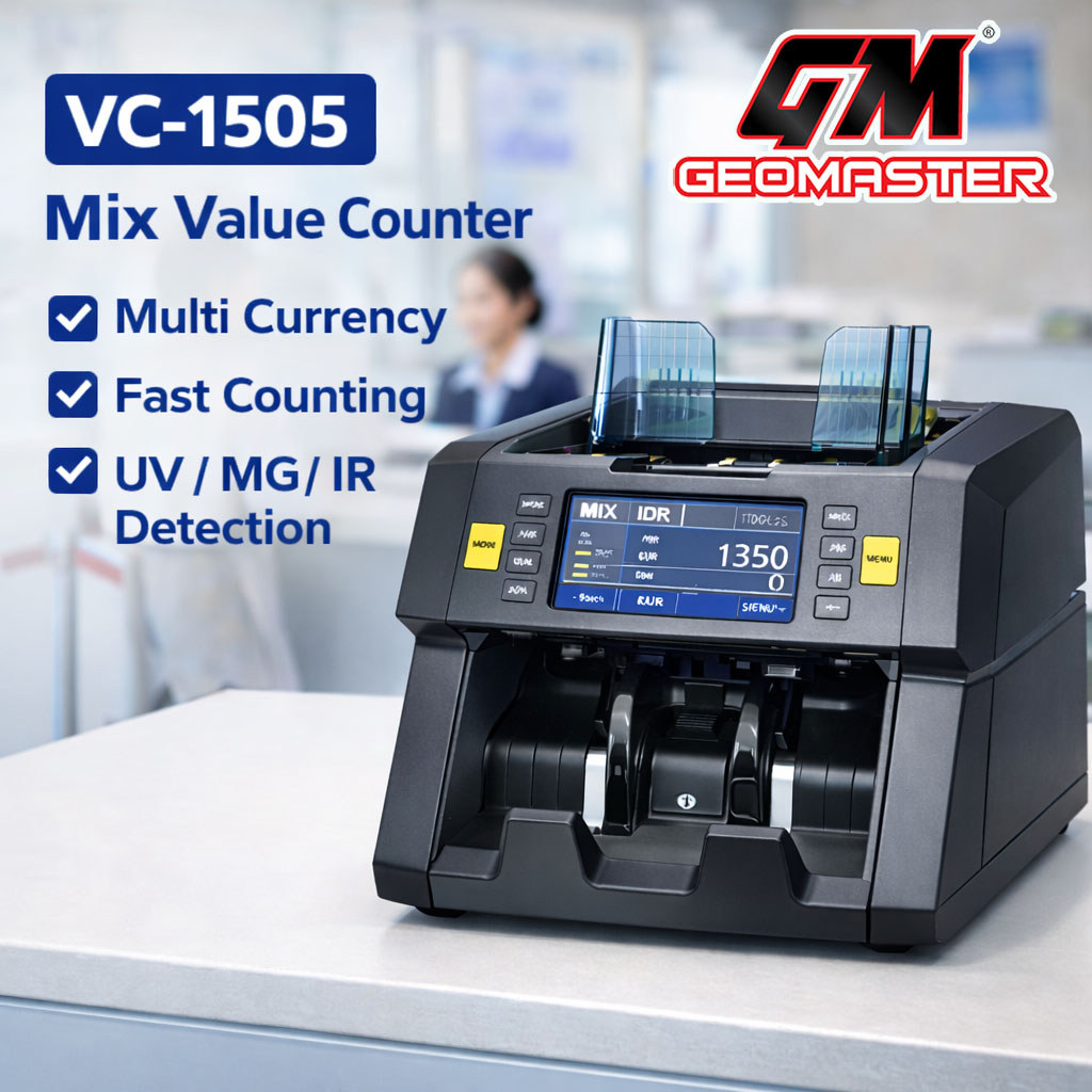 GEOMASTER VC-1505 Mix Value Money Counter Multi Currency Banknote ...