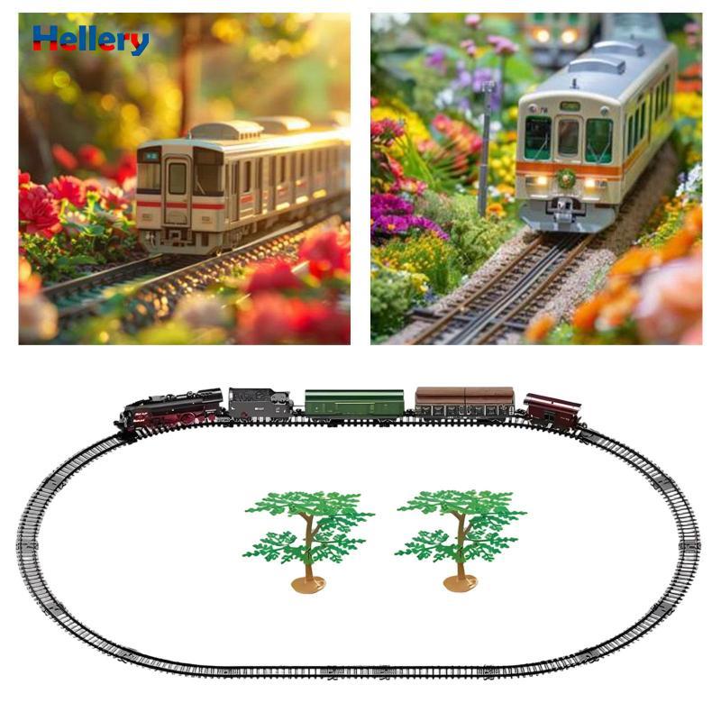 [Hellery] Electric Train Toy Model Train Set Realistic W/ Locomotive ...