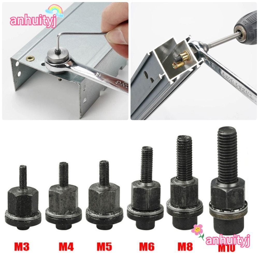 LANJ 1Pcs Hand Rivet Nut, M3 M4 M5 M6 M8 M10 Easy Installation Manual ...