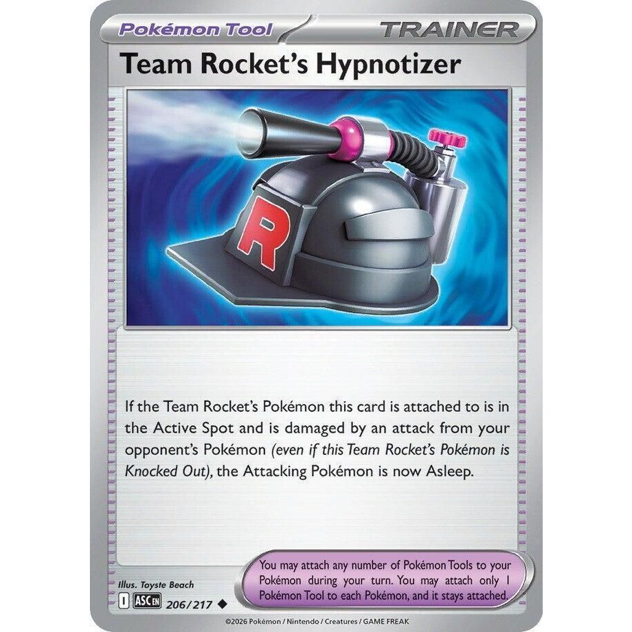 PTCG Team Rocket's Hypnotizer 206/217 Pokemon Ascended Heroes | Shopee ...