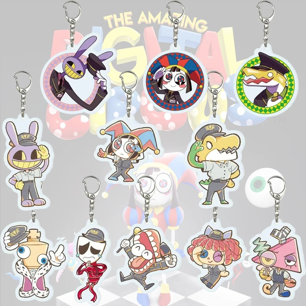 The Amazing Digital Circus TADC mica acrylic keychain full set Pomni