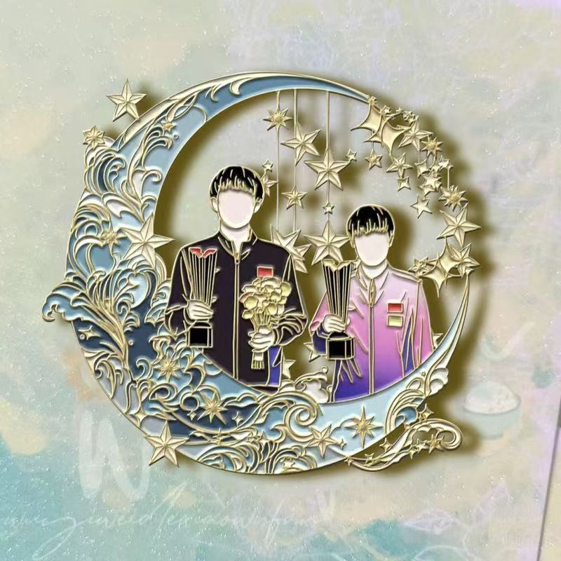 Sha Head Combination Metal Badge Wang Chuqin Sun Yingsha Valley Beauty ...